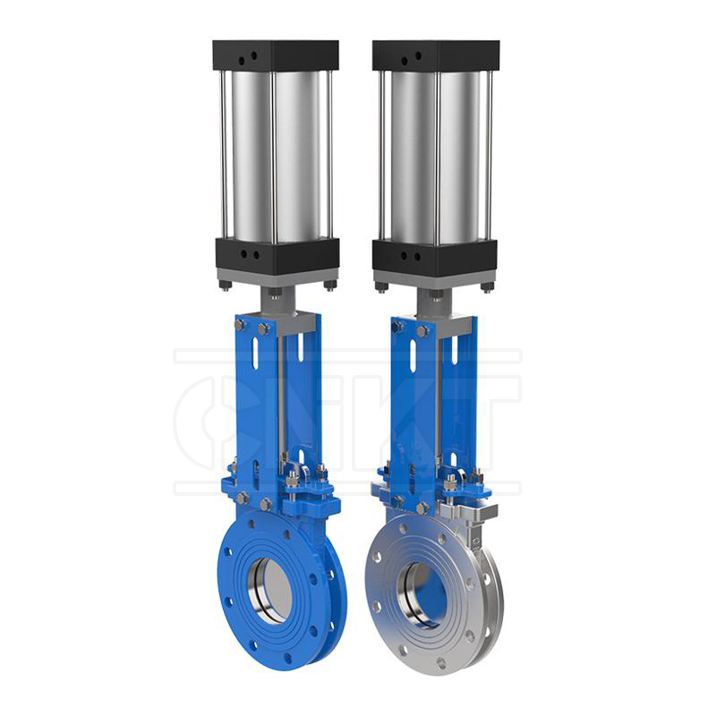 單向密封氣動法蘭型刀閘閥KBZ643X/H-10C/P